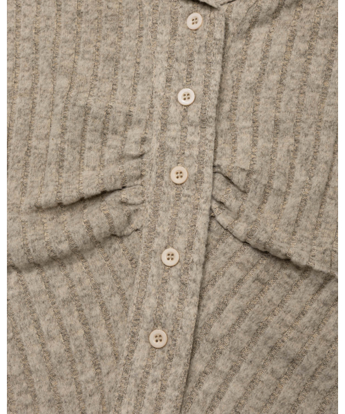 MOAA（モア）の「Shirred Collar Rib Top (BEIGE)（カーディガン/ボレロ・レディース・その他・SMALL/MEDIUM）」の4枚目の写真