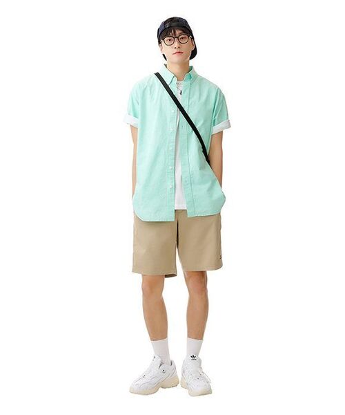 VTWO（ブイツー）の「オーバーサイズオックスフォードハーフシャツ_ミント（シャツ/ブラウス・レディース・その他・MEDIUM/LARGE）」の7枚目の写真