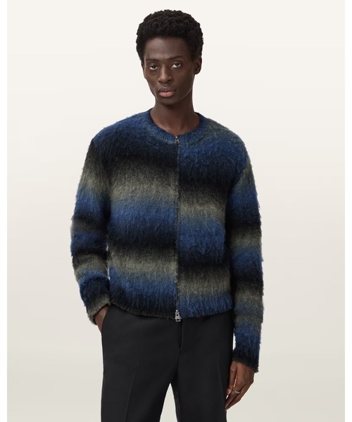 ALLSAINTS(オールセインツ)の「HALLEY MERINO CARDIGAN | HALLEY メリノ カーディガン(カーディガン/ボレロ・メンズ・ブルー系その他・XS/S/L/XL/M)」の4枚目の写真