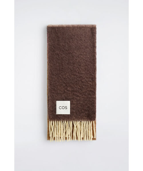 【オンライン完売品】COS フリンジブラッシュドモヘアマフラー FRINGED BRUSHED-MOHAIR SCARF フリンジブラッシュドモヘアマフラー