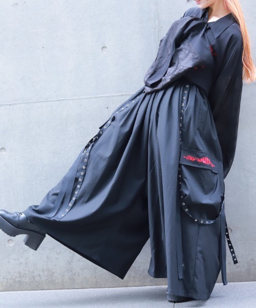 REZEN(リゼン)の「牡丹刺繍袴パンツ(その他パンツ・メンズ・ブルーパープル/ライトグレー/ローズ・SMALL/MEDIUM)」の7枚目の写真