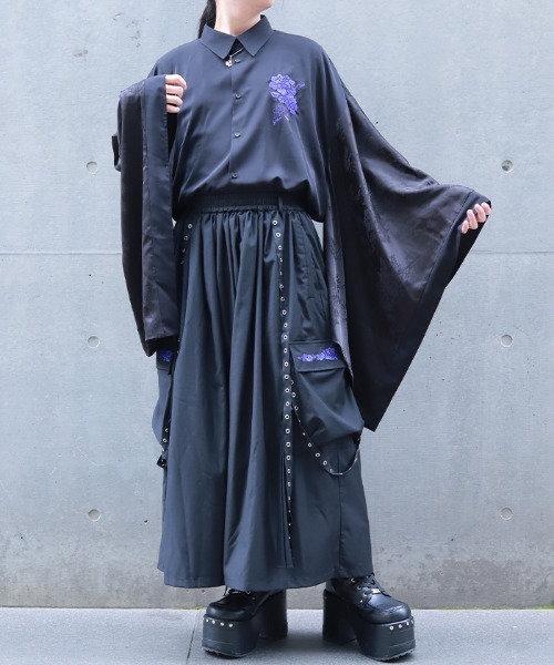 REZEN(リゼン)の「牡丹刺繍袴パンツ(その他パンツ・メンズ・ブルーパープル/ライトグレー/ローズ・SMALL/MEDIUM)」の14枚目の写真