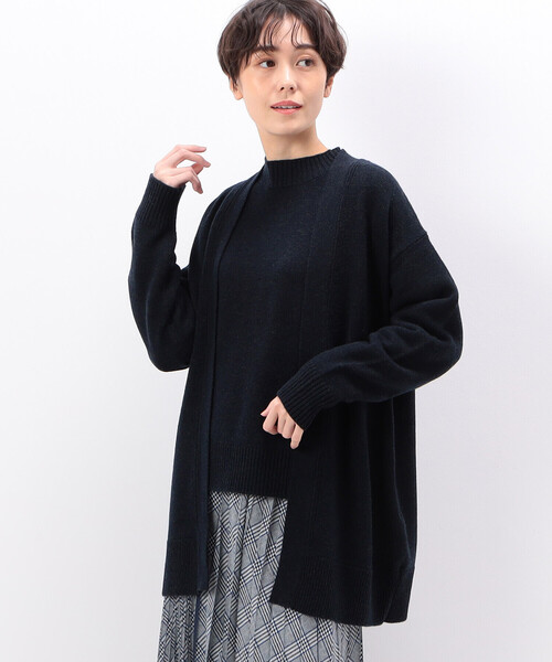 K.T KIYOKO TAKASE（キヨコタカセ）の「〔 Sサイズ 〕 エクストラファインメリノロングＶネックカーディガン（カーディガン/ボレロ・レディース・ブラック系その他/ベージュ・5号）」の4枚目の写真