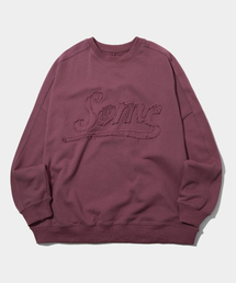 SOME PLACE（サムプレイス）の「アプリケ SOME レタリングロゴ刺繍オーバーサイズスウェットシャツ メンズ [ピンク]（スウェット）」