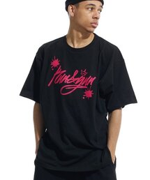 ラン＆ガン 半袖Tシャツ ブラック ピンク
