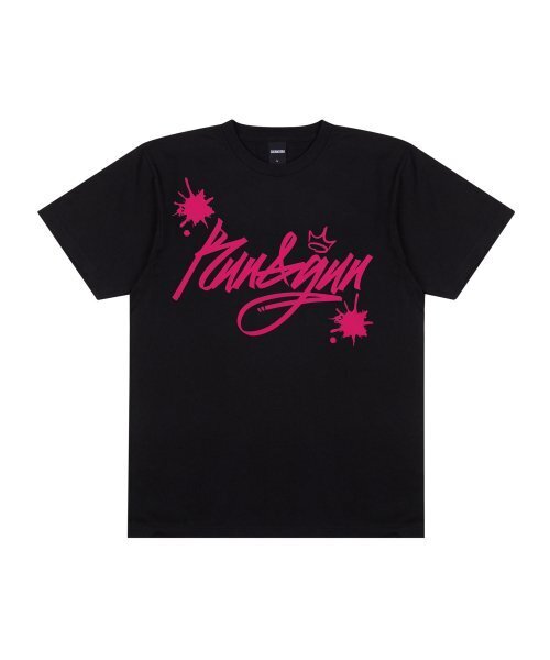 CREAM SODA LAB(クリームソーダラボ)の「ラン&ガン 半袖Tシャツ ブラック ピンク(Tシャツ/カットソー・メンズ・その他・X-LARGE/XX-LARGE/MEDIUM/LARGE)」の2枚目の写真