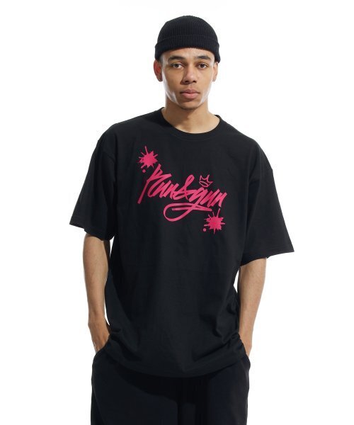 CREAM SODA LAB(クリームソーダラボ)の「ラン&ガン 半袖Tシャツ ブラック ピンク(Tシャツ/カットソー・メンズ・その他・X-LARGE/XX-LARGE/MEDIUM/LARGE)」の5枚目の写真