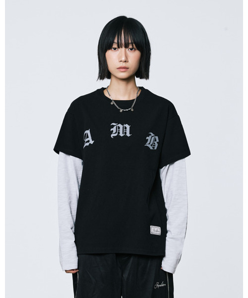 AAMBITION(アアンビション)の「AMBレイヤードロングスリーブ(ブラック)(Tシャツ/カットソー・メンズ・その他・1(M)/2(L))」の1枚目の写真