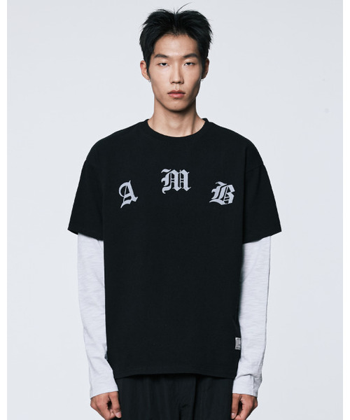 AAMBITION(アアンビション)の「AMBレイヤードロングスリーブ(ブラック)(Tシャツ/カットソー・メンズ・その他・1(M)/2(L))」の3枚目の写真