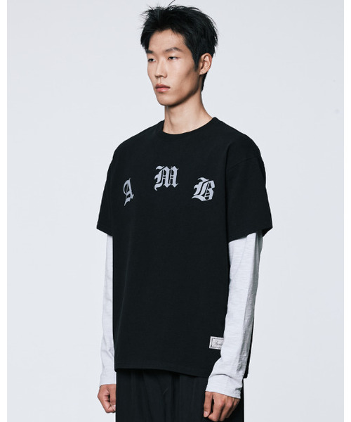 AAMBITION(アアンビション)の「AMBレイヤードロングスリーブ(ブラック)(Tシャツ/カットソー・メンズ・その他・1(M)/2(L))」の4枚目の写真