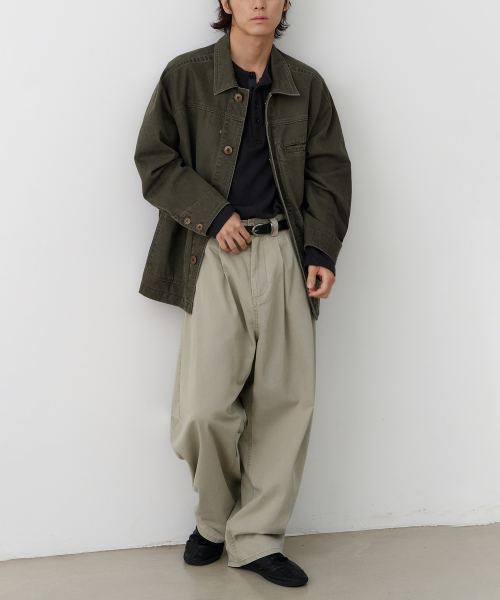 NOUN(ノウン)の「wide tapered chino pants (light gray)(その他パンツ・メンズ・その他・1/2/0)」の5枚目の写真