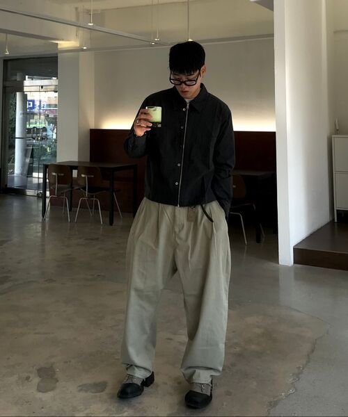 NOUN(ノウン)の「wide tapered chino pants (light gray)(その他パンツ・メンズ・その他・1/2/0)」の14枚目の写真