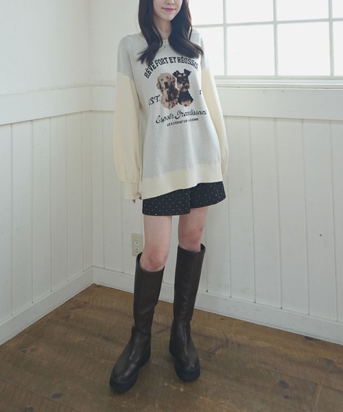 archives（アルシーヴ）の「ラインストーンドットショートパンツ（その他パンツ・レディース・ブラック/グレー・MEDIUM）」の14枚目の写真