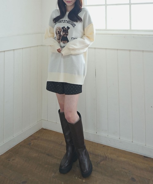 archives（アルシーヴ）の「ラインストーンドットショートパンツ（その他パンツ・レディース・ブラック/グレー・MEDIUM）」の15枚目の写真