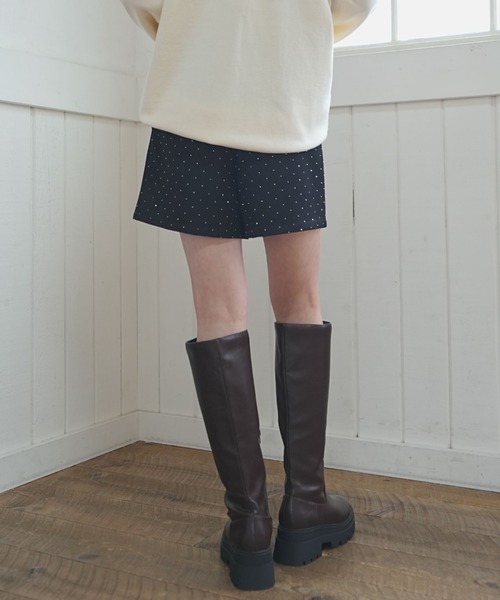 archives（アルシーヴ）の「ラインストーンドットショートパンツ（その他パンツ・レディース・ブラック/グレー・MEDIUM）」の13枚目の写真