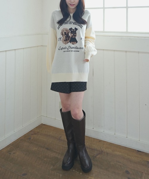 archives（アルシーヴ）の「ラインストーンドットショートパンツ（その他パンツ・レディース・ブラック/グレー・MEDIUM）」の17枚目の写真