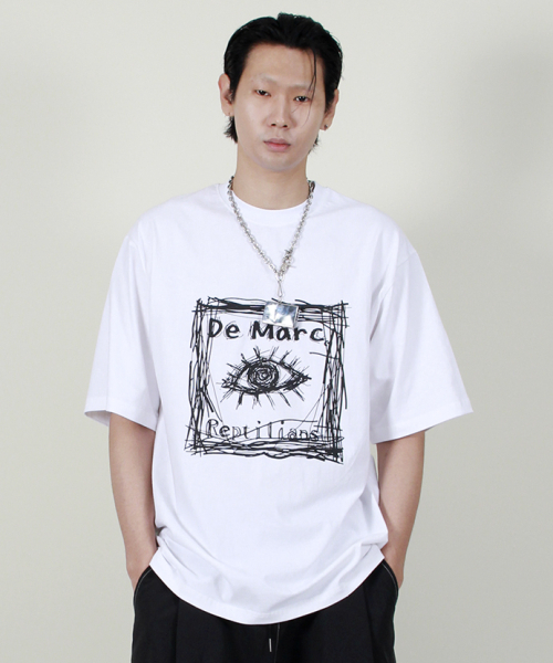 DEMARC(ドゥマーク)の「スクエアグラフィックボックスフィット半袖Tシャツホワイト(Tシャツ/カットソー・メンズ・その他・MEDIUM/LARGE)」の3枚目の写真