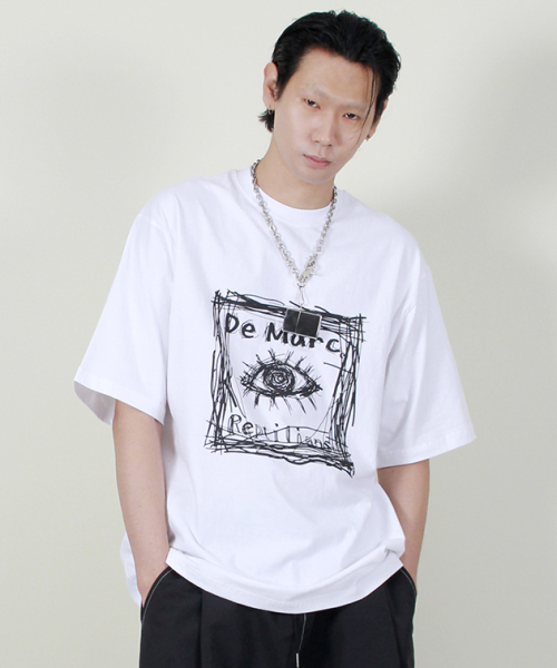 DEMARC(ドゥマーク)の「スクエアグラフィックボックスフィット半袖Tシャツホワイト(Tシャツ/カットソー・メンズ・その他・MEDIUM/LARGE)」の5枚目の写真