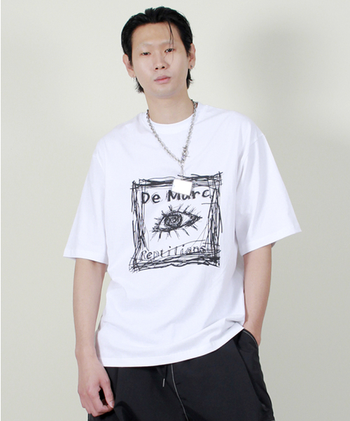 DEMARC(ドゥマーク)の「スクエアグラフィックボックスフィット半袖Tシャツホワイト(Tシャツ/カットソー・メンズ・その他・MEDIUM/LARGE)」の6枚目の写真