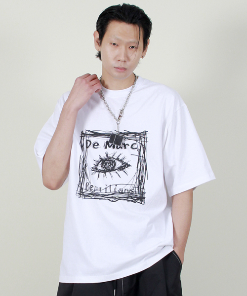 DEMARC(ドゥマーク)の「スクエアグラフィックボックスフィット半袖Tシャツホワイト(Tシャツ/カットソー・メンズ・その他・MEDIUM/LARGE)」の7枚目の写真