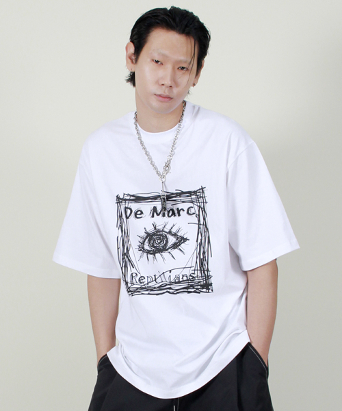 DEMARC(ドゥマーク)の「スクエアグラフィックボックスフィット半袖Tシャツホワイト(Tシャツ/カットソー・メンズ・その他・MEDIUM/LARGE)」の9枚目の写真