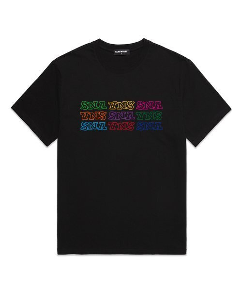 VANNWORKS(バンワークス)の「VNSレインボーロゴオーバーサイズ半袖Tシャツ (VS0089) ブラック(Tシャツ/カットソー・レディース・その他・LARGE/MEDIUM/SMALL/X-LARGE/XX-LARGE)」の1枚目の写真