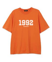 1992 オーバーサイズ 半袖Tシャツ (VS0099) オレンジ/ホワイト