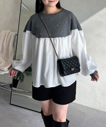 prose verse（プロズヴェール）の「デコルテパールシャツドッキングニット（ニット/セーター）」