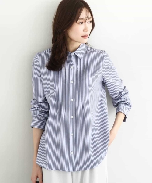 MK MICHEL KLEIN(エムケーミッシェルクラン)の「ストレッチジャージシャツ/洗える(シャツ/ブラウス・レディース・ブルー/ライトグレー/ホワイト・38/40)」の8枚目の写真