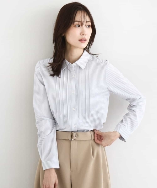 MK MICHEL KLEIN(エムケーミッシェルクラン)の「ストレッチジャージシャツ/洗える(シャツ/ブラウス・レディース・ブルー/ライトグレー/ホワイト・38/40)」の12枚目の写真