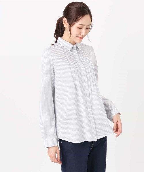 MK MICHEL KLEIN(エムケーミッシェルクラン)の「ストレッチジャージシャツ/洗える(シャツ/ブラウス・レディース・ブルー/ライトグレー/ホワイト・38/40)」の16枚目の写真