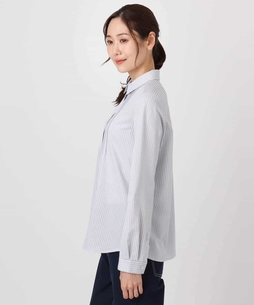 MK MICHEL KLEIN(エムケーミッシェルクラン)の「ストレッチジャージシャツ/洗える(シャツ/ブラウス・レディース・ブルー/ライトグレー/ホワイト・38/40)」の17枚目の写真