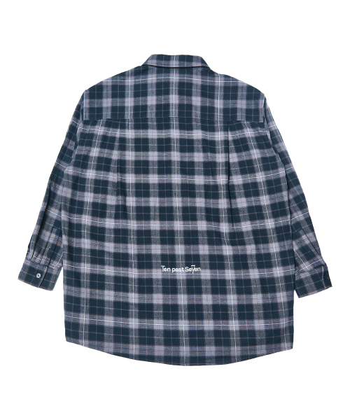 TEN PAST SEVEN（テン ファスト セブン）の「バックプリントチェックシャツ - グレー（シャツ/ブラウス・メンズ・その他・MEDIUM/LARGE）」の2枚目の写真