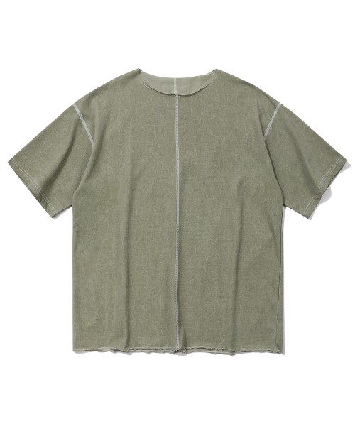 EPISODE UNTITLED（エピソードアンタイトルド）の「PATCH NEEDLE STITCH T-SHIRT_KHAKI（Tシャツ/カットソー・レディース・その他・2/3）」の2枚目の写真