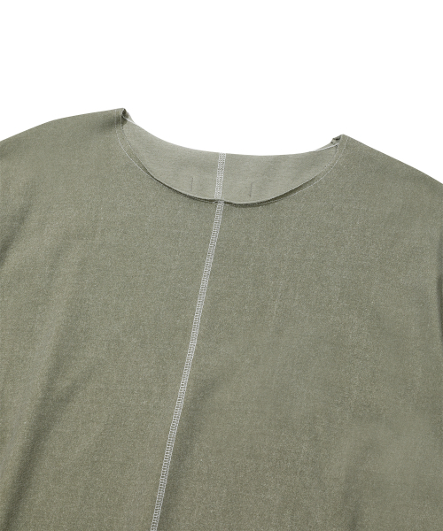 EPISODE UNTITLED（エピソードアンタイトルド）の「PATCH NEEDLE STITCH T-SHIRT_KHAKI（Tシャツ/カットソー・レディース・その他・2/3）」の4枚目の写真