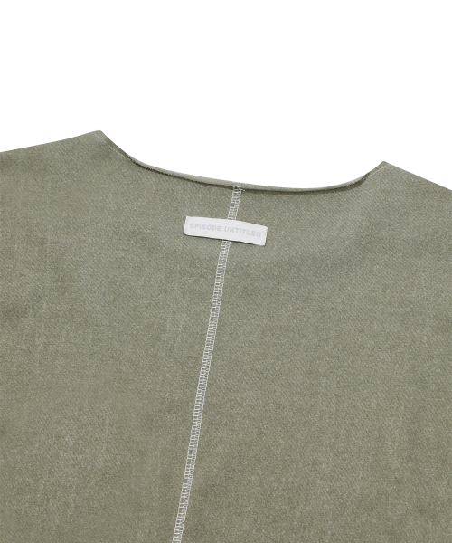 EPISODE UNTITLED（エピソードアンタイトルド）の「PATCH NEEDLE STITCH T-SHIRT_KHAKI（Tシャツ/カットソー・レディース・その他・2/3）」の6枚目の写真