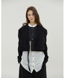 LEVHEARTED（レブハティッド）の「Permata Crop Jacket - Black（テーラードジャケット）」