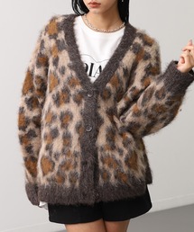 ANAP（アナップ）の「レオパード柄 シャギーニット カーディガン（カーディガン/ボレロ）」