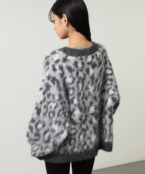 ANAP(アナップ)の「レオパード柄 シャギーニット カーディガン(カーディガン/ボレロ・レディース・ブラウン/グレー・F)」の7枚目の写真