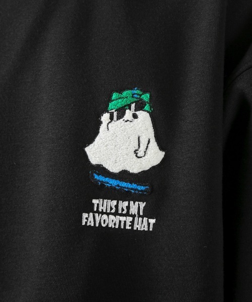 LUXSTYLE(ラグスタイル)の「ワンポイントサガラ刺繍トレーナー(スウェット・メンズ・オートミール/ブラック・M/L)」の8枚目の写真