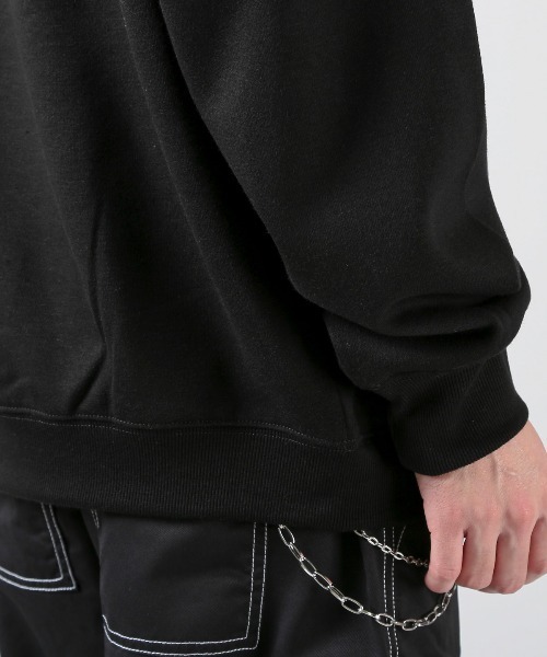 LUXSTYLE(ラグスタイル)の「ワンポイントサガラ刺繍トレーナー(スウェット・メンズ・オートミール/ブラック・M/L)」の9枚目の写真