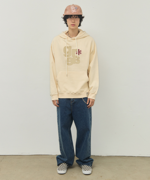 GRAVER（グレーバー）の「[ユニセックス]GRAE-S フードパーカー_クリーム（パーカー・レディース・クリーム・SMALL/MEDIUM/LARGE）」の2枚目の写真