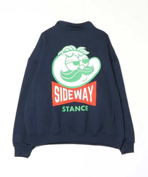 En serio TOKYO（エンソリオトーキョー）の「【SIDEWAYSTANCE】スナックロゴ裏毛ハーフジップトレーナー（スウェット・メンズ・ブラック系1/ネイビー系1/ライトグレー系1・SMALL/MEDIUM/LARGE/X-LARGE）」の20枚目の写真