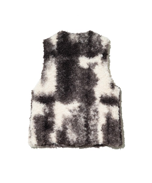 CUBE SUGAR（キューブシュガー）の「CUBE SUGAR/キューブシュガー　カーリーファー トグル釦 ベスト（ベスト・レディース・ブラウン/チャコールグレー・FREE）」の8枚目の写真