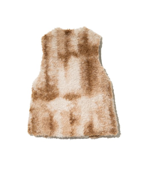 CUBE SUGAR（キューブシュガー）の「CUBE SUGAR/キューブシュガー　カーリーファー トグル釦 ベスト（ベスト・レディース・ブラウン/チャコールグレー・FREE）」の10枚目の写真