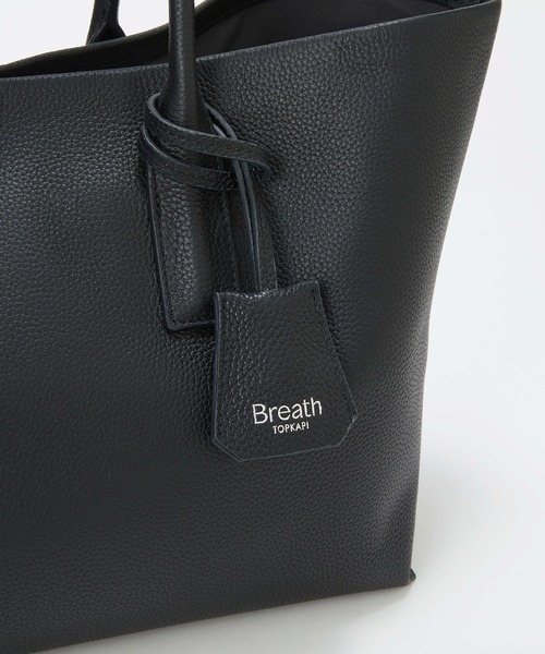 Breath TOPKAPI(ブレストプカピ)の「【雑誌掲載】【Breath TOPKAPI】ELAN エラン シュリンクレザー 2way トートバッグ(トートバッグ・レディース・クリーム/ブラック/グレイッシュベージュ・FREE)」の7枚目の写真