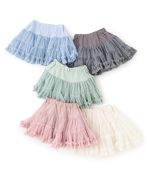 Lycee mine（リセマイン）の「【Lycee mine バレエシリーズ】たっぷりチュチュチュールスカート(インパン付き)（スカート・キッズ・ベビーピンク/アイボリー/ブルーグレー/チャコール/ミント・120cm/110cm/100cm/150cm/140cm/130cm）」の17枚目の写真