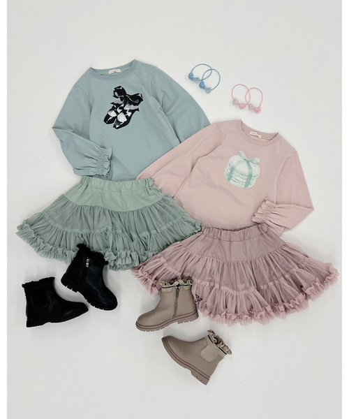Lycee mine（リセマイン）の「【Lycee mine バレエシリーズ】たっぷりチュチュチュールスカート(インパン付き)（スカート・キッズ・ベビーピンク/アイボリー/ブルーグレー/チャコール/ミント・120cm/110cm/100cm/150cm/140cm/130cm）」の20枚目の写真