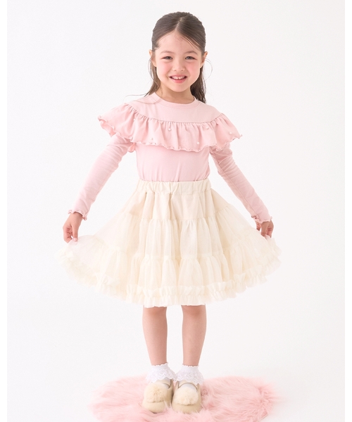 Lycee mine（リセマイン）の「【Lycee mine バレエシリーズ】たっぷりチュチュチュールスカート(インパン付き)（スカート・キッズ・ベビーピンク/アイボリー/ブルーグレー/チャコール/ミント・120cm/110cm/100cm/150cm/140cm/130cm）」の22枚目の写真