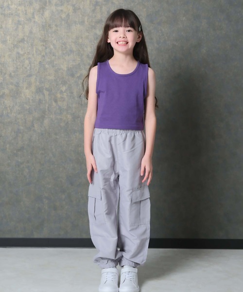 SHISKY（シスキー）の「無地 チビ タンクトップ（タンクトップ・キッズ・ミント/オフホワイト/ブラック/杢グレー/チャコール/オレンジ/パープル/ネイビー・130/120/110/140/160/150）」の11枚目の写真